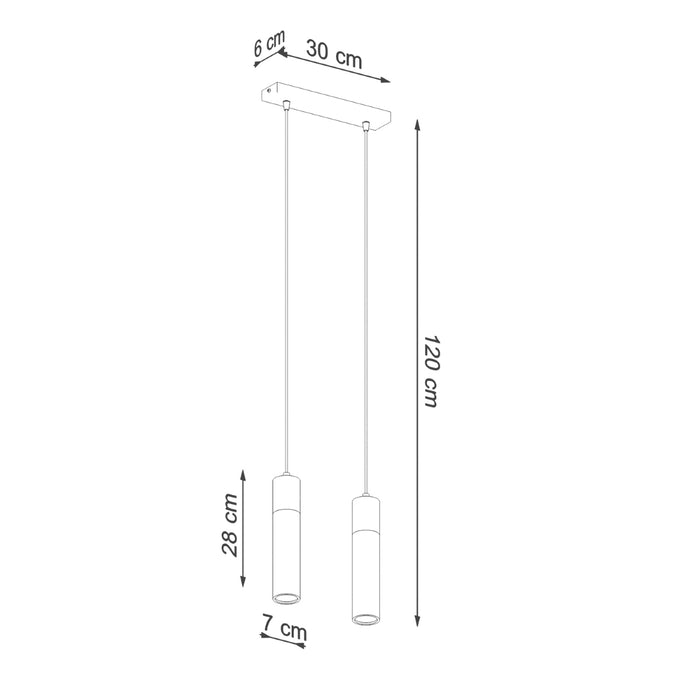 SOLLUX SL.0966 Lámpara Colgante ZANE 2 Gris