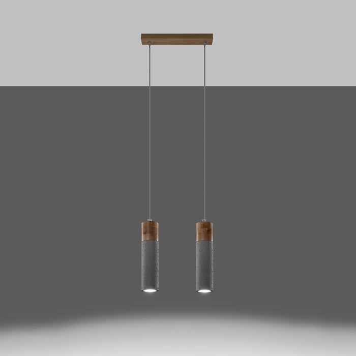 SOLLUX SL.0966 Lámpara Colgante ZANE 2 Gris