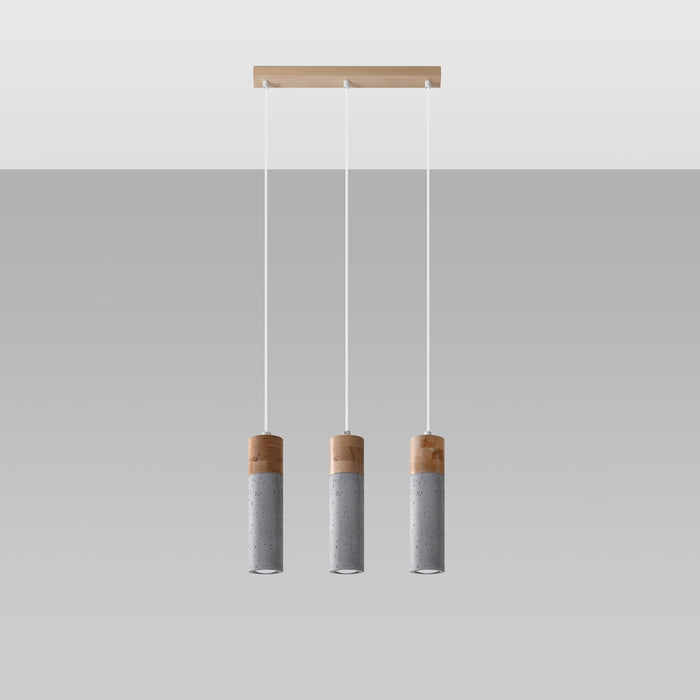 SOLLUX SL.0967 Lámpara Colgante ZANE 3 Gris