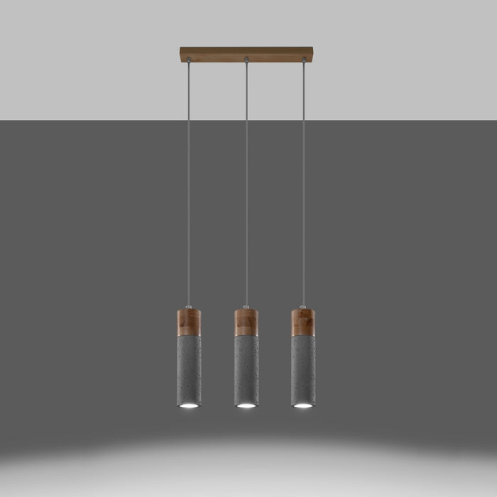 SOLLUX SL.0967 Lámpara Colgante ZANE 3 Gris