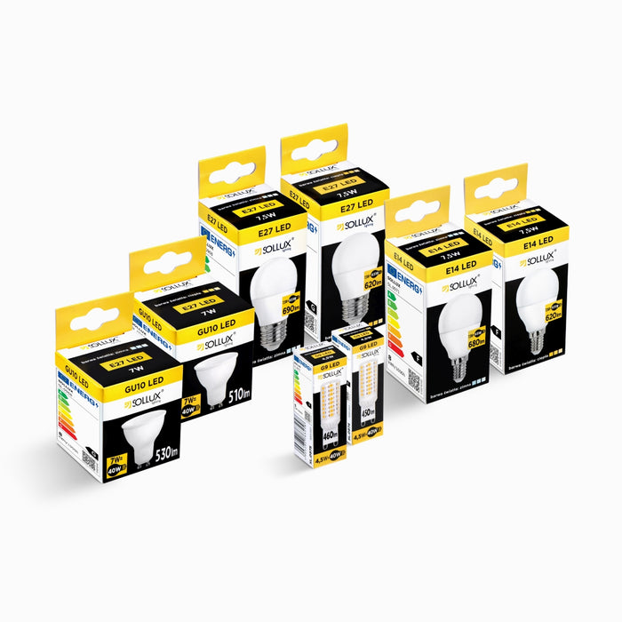 SOLLUX SL.0968 Bombilla LED E27 3000K 7,5W 620lm