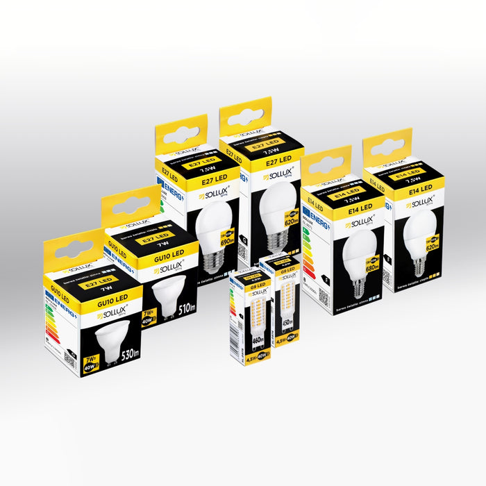 SOLLUX SL.0968 Bombilla LED E27 3000K 7,5W 620lm