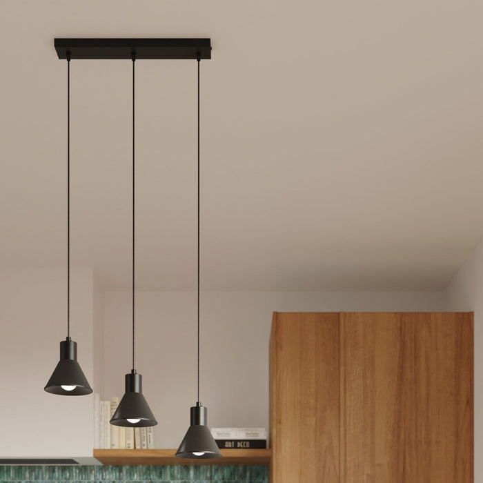 SOLLUX SL.0986 Lámpara Colgante TALEJA 3 Negro [E27]