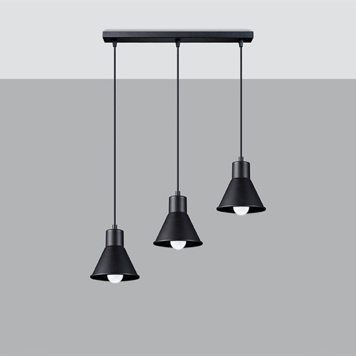 SOLLUX SL.0986 Lámpara Colgante TALEJA 3 Negro [E27]