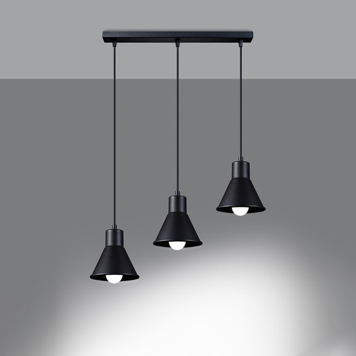 SOLLUX SL.0986 Lámpara Colgante TALEJA 3 Negro [E27]