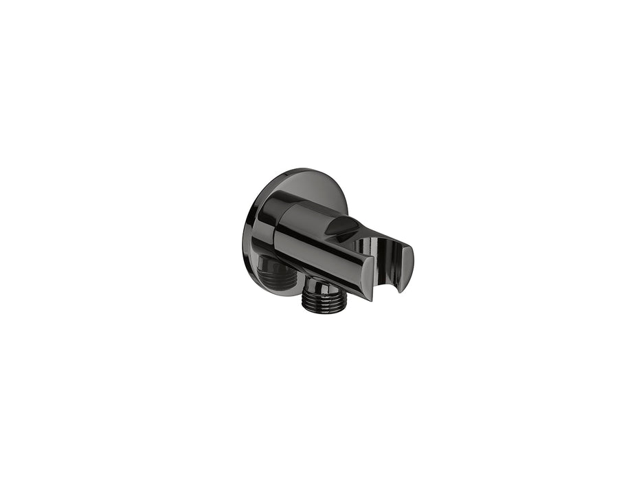 ROCA A5B5250CN0 AQUA Toma de Agua de 1/2" para Flexible de Ducha con Soporte Negro Titanio