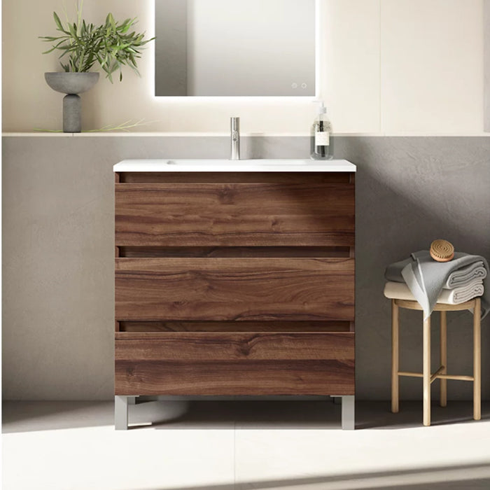 VISOBATH BOX Mueble de Baño Con Lavabo 3 Cajones Valenti