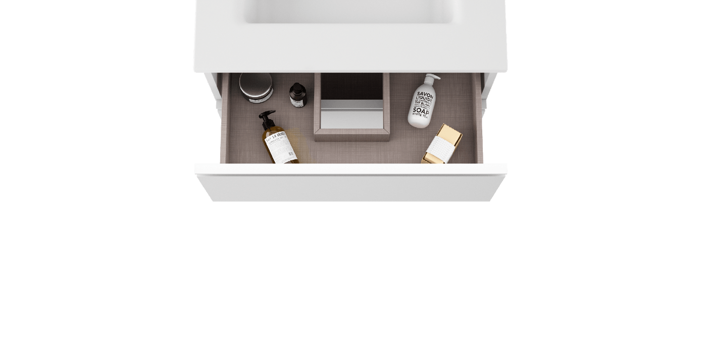 VISOBATH GRANADA Conjunto Mueble Completo Suspendido 2 Cajones Blanco Mate