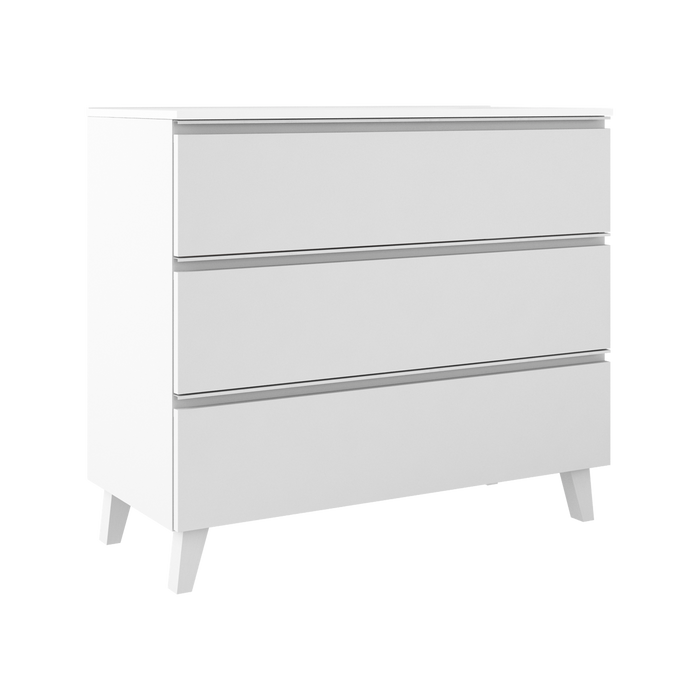 VISOBATH GRANADA Mueble de Baño con Lavabo 3 Cajones Color Blanco Ada Mate Tirador Blanco