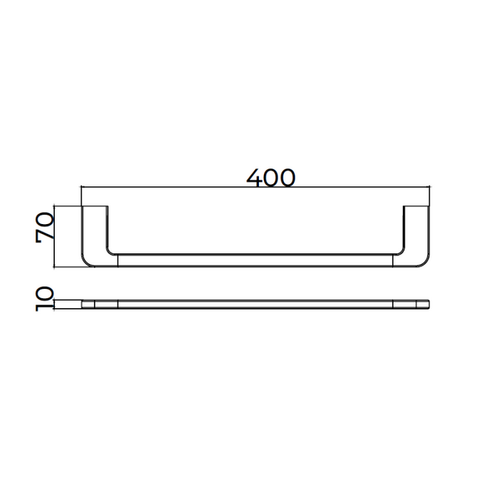 MEDIMEX CAN007-03 NOVA Toallero 40 cm Cromo