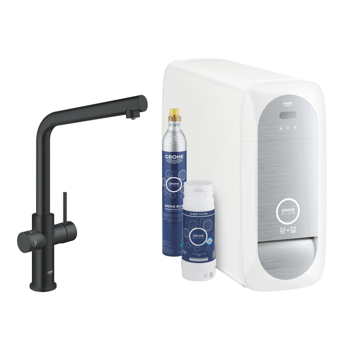 GROHE 31 454 KS1  BLUE Home Starter Kit Caño En L Velvet Black