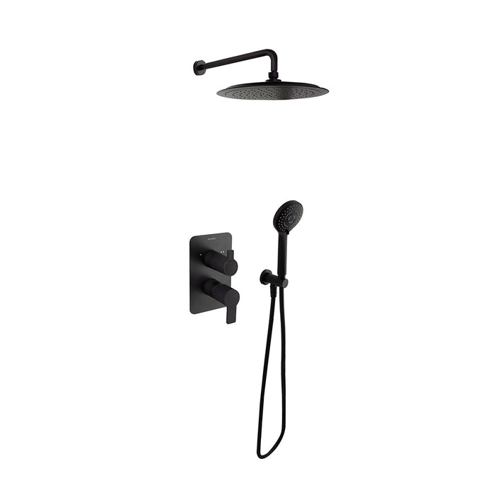 RAMONSOLER 941502RP240NM BLAUTHERM S2 Conjunto Monomando Ducha Empotrada 2 Vías Negro Mate