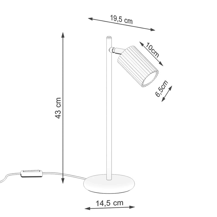 SOLLUX SL.1605 KARBON Lámpara De Mesa Beige