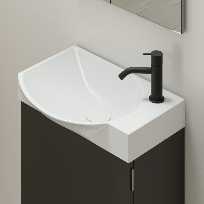 AMIZUVA 127020 MIKA Conjunto Mueble Mini Antracita Brillo