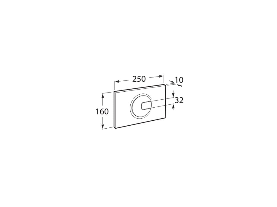 ROCA A890198002 PL4.A DUAL Placa Accionamiento Gris