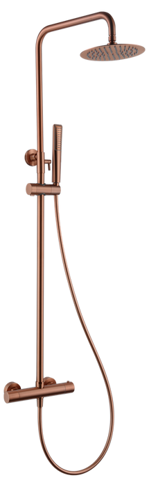 IMEX BTN047/ORC NÁPOLES Conjunto Ducha Termostático Oro Rosa Cepillado