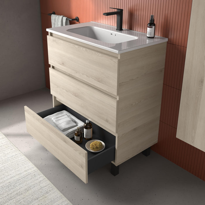SALGAR BEQUIA Mueble 3C Lavabo Constanza 120 cm Natural