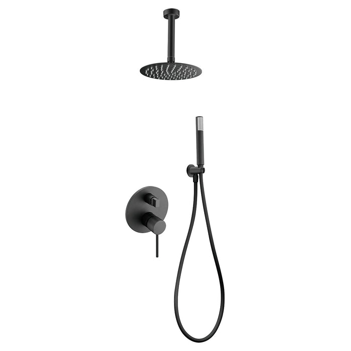 IMEX GPTS045/NG THALOS STICK Conjunto de Ducha Empotrado Monomando Negro Mate