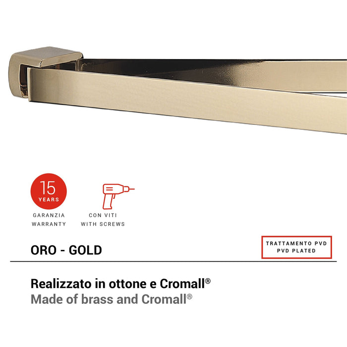 GEDY PI238700000 PIRENEI Toallero Doble Oro