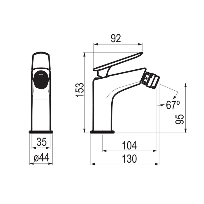 PRESTO 4957000 Kily bidet Cromo
