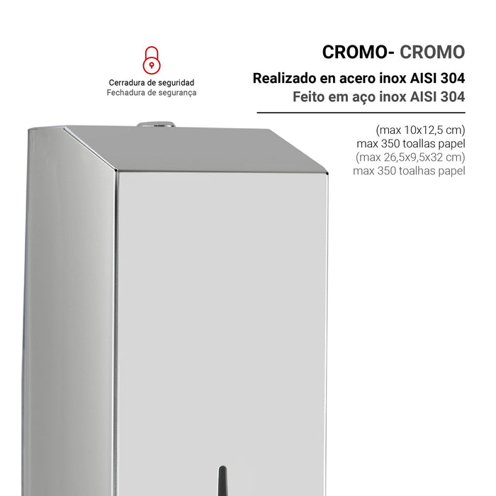 GEDY 24381300000 Dispensador Toallas Papel Cromo