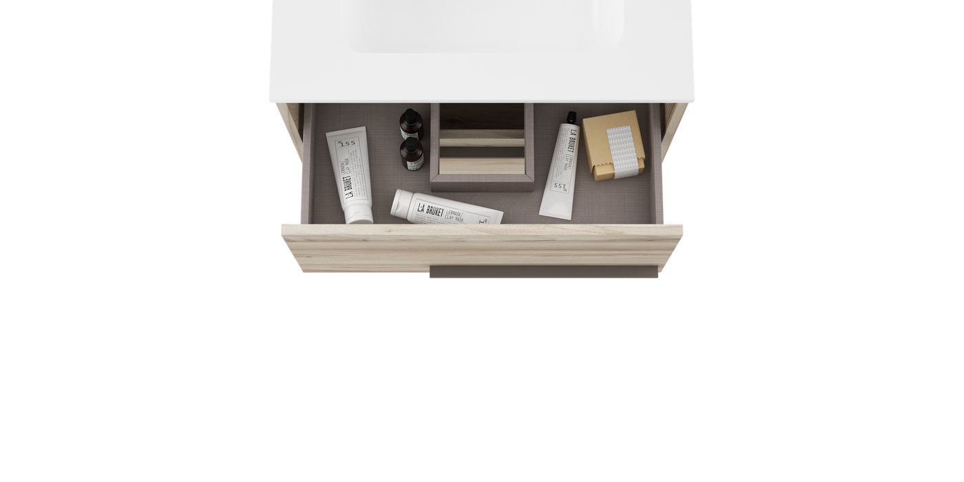 VISOBATH AQUA Mueble de Baño con Lavabo Color Aliso Tirador Grafito