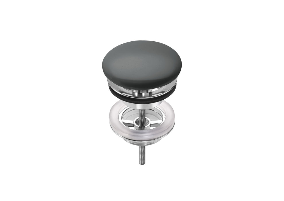 ROCA A506403964 AQUA Desagüe Lavabo o Bidé con Tapón Fijo Abierto de Porcelana Ø 72 Onix