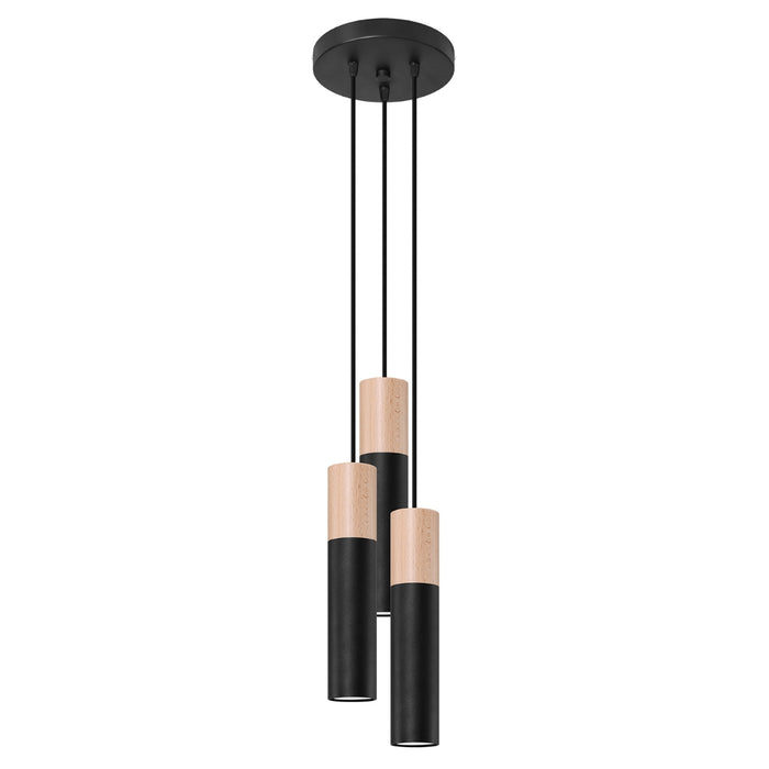 SOLLUX SL.1014 Lámpara Colgante PABLO 3P Negro