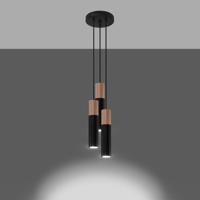 SOLLUX SL.1014 Lámpara Colgante PABLO 3P Negro