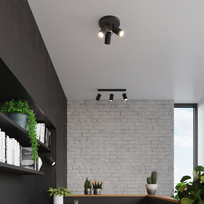 SOLLUX SL.1016 Plafón RING 3P Negro