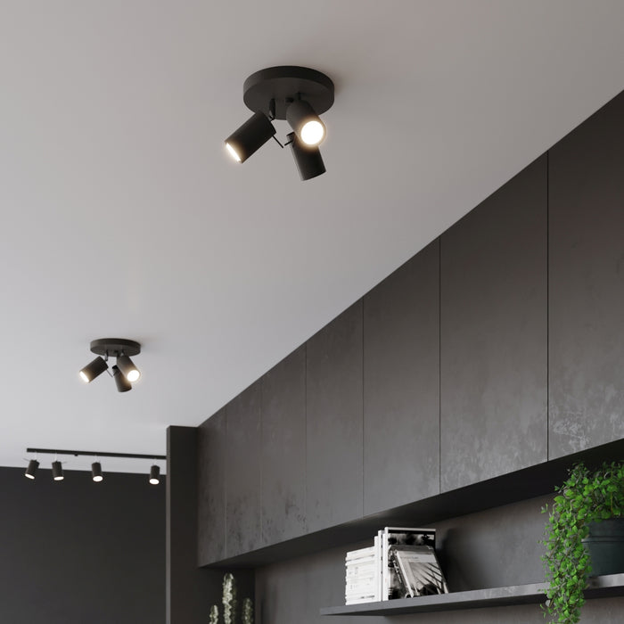 SOLLUX SL.1016 Plafón RING 3P Negro
