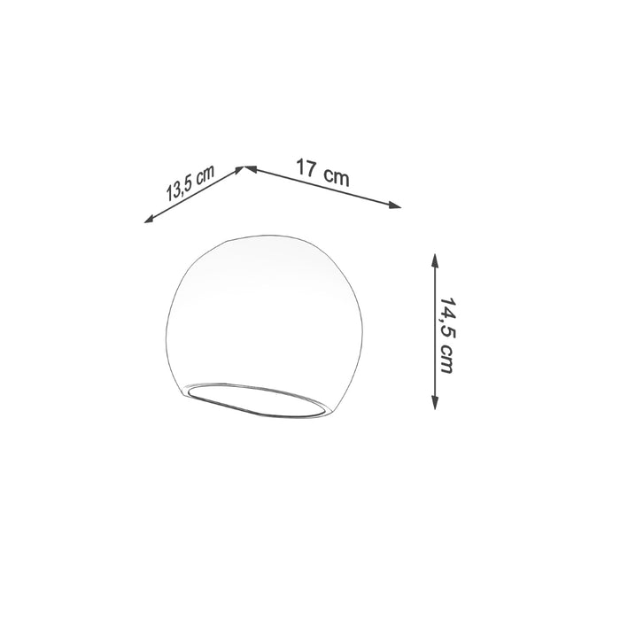 SOLLUX SL.1026 Aplique barnizado GLOBE Blanco Brillo