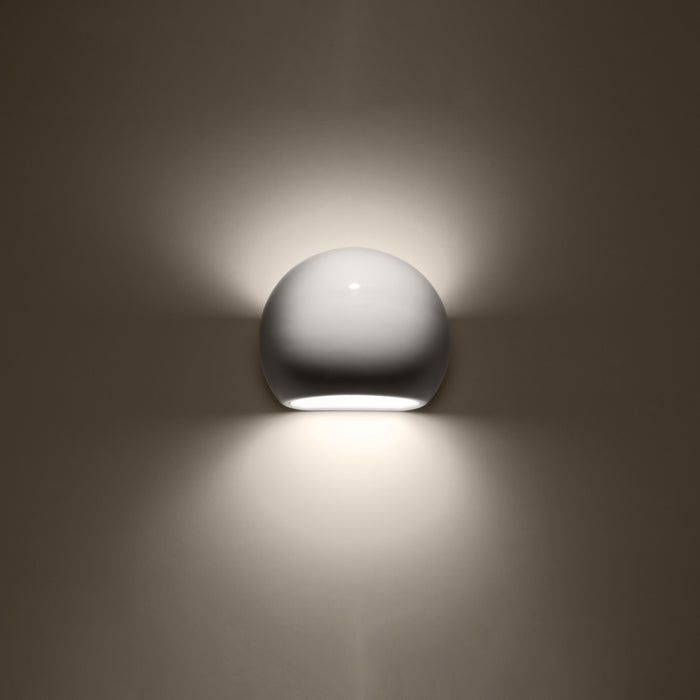 SOLLUX SL.1026 Aplique barnizado GLOBE Blanco Brillo