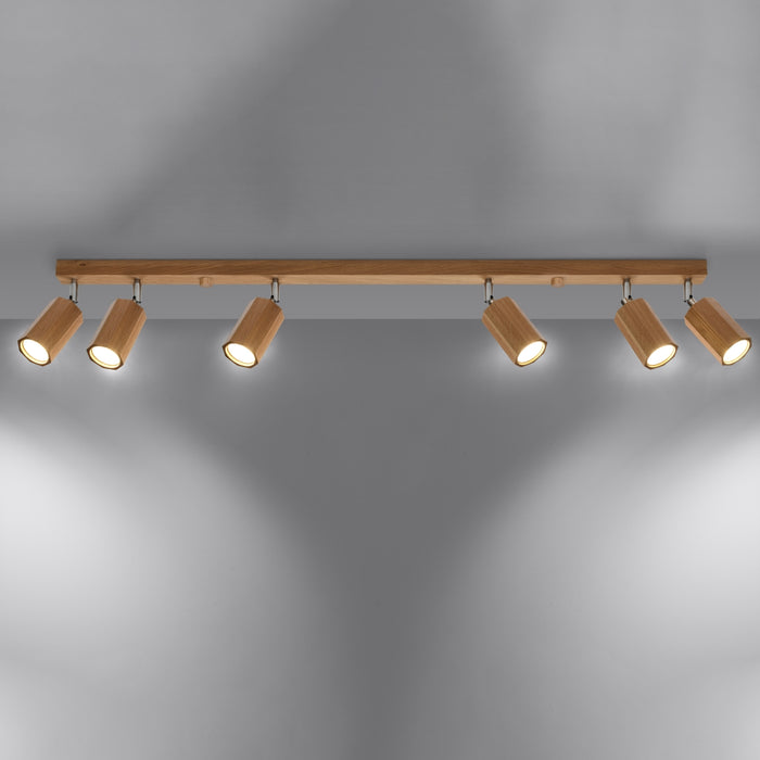 SOLLUX SL.1032 Lámpara de Techo ZEKE 6 Roble