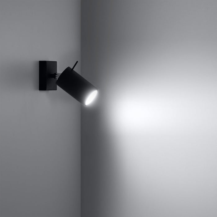 SOLLUX SL.1049 Aplique RING Negro un interruptor