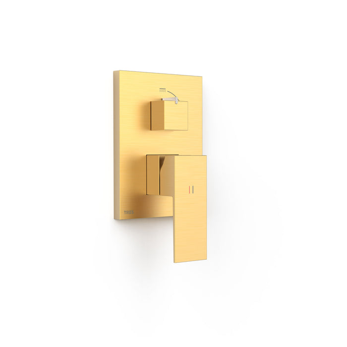TRES 10628110OM RAPID-BOX Pieza Vista para Caja Empotrada de 2 Vías Color Oro Mate 24K