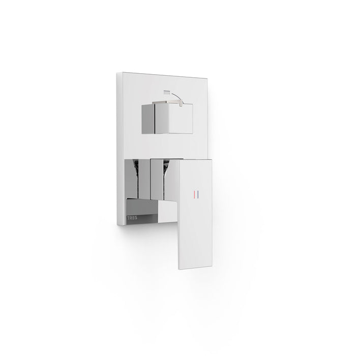 TRES 10628110 RAPID-BOX Pieza Vista para Caja Empotrada de 2 Vías Color Cromo