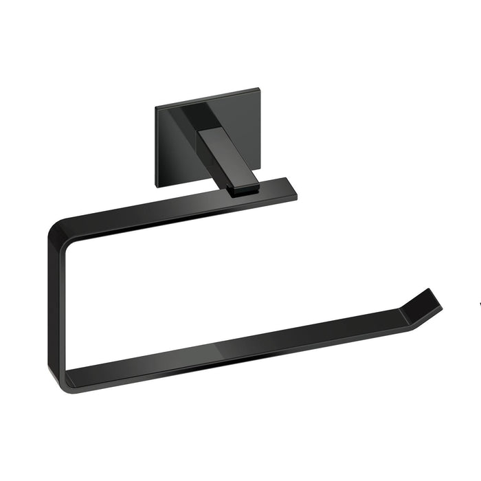 BELTRAN 10773 MONACO Toallero Anilla Lavabo - Bidé Cromo Negro 22,5 Adhesivo