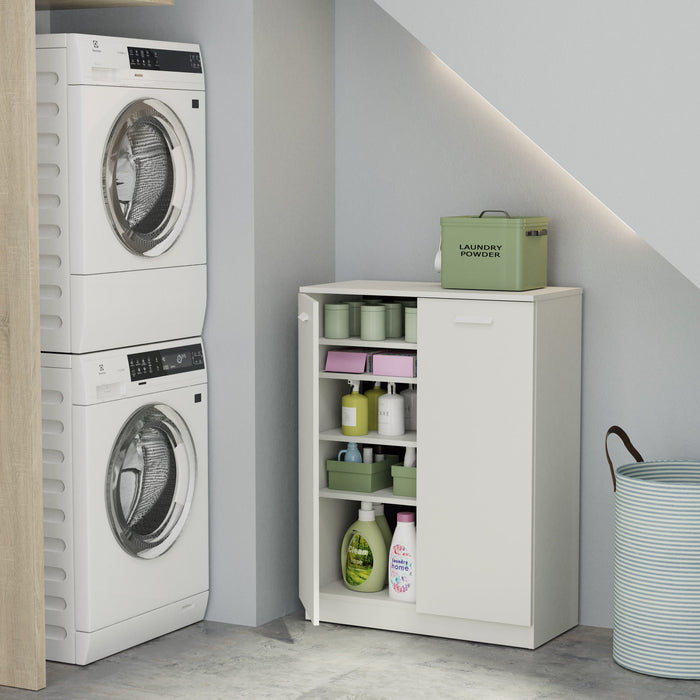 MUEBLES PITARCH Multiusos Bajo con Estantes Blanco