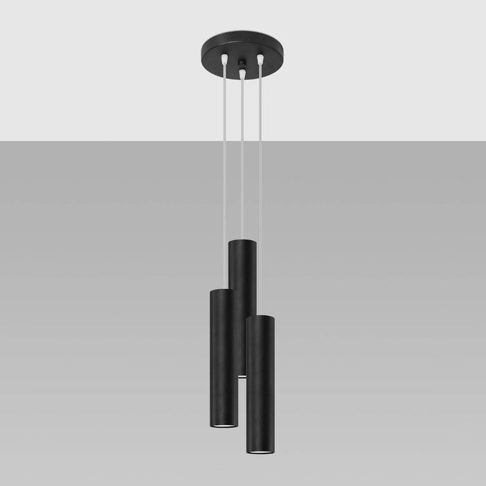 SOLLUX SL.1079 Lámpara Colgante LAGOS 3P Negro