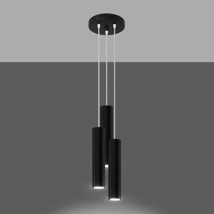 SOLLUX SL.1079 Lámpara Colgante LAGOS 3P Negro