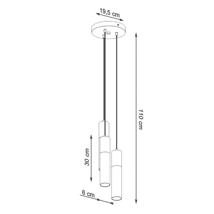 SOLLUX SL.1080 Lámpara Colgante BORGIO 3P Blanco