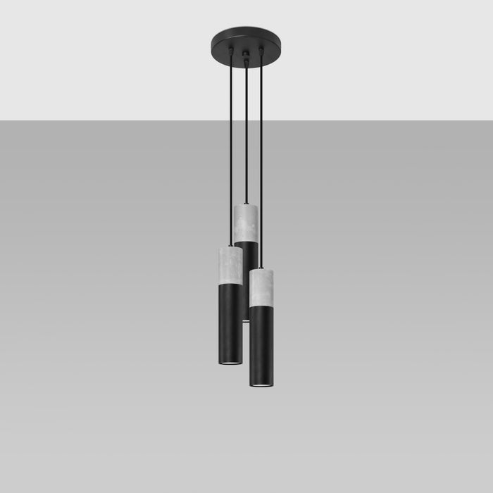 SOLLUX SL.1081 Lámpara Colgante BORGIO 3P Negro