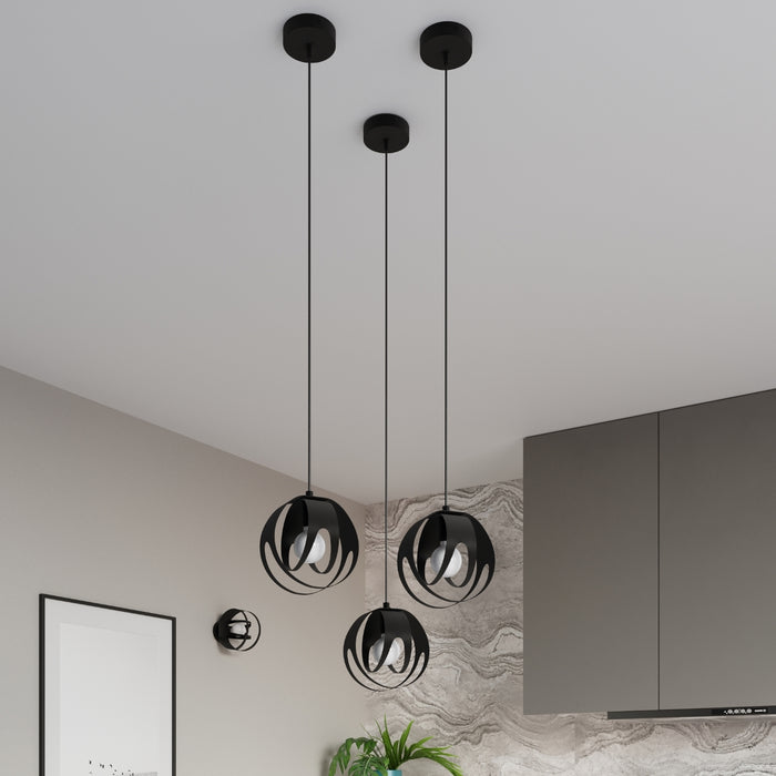 SOLLUX SL.1087 Lámpara Colgante TULOS 1 Negro