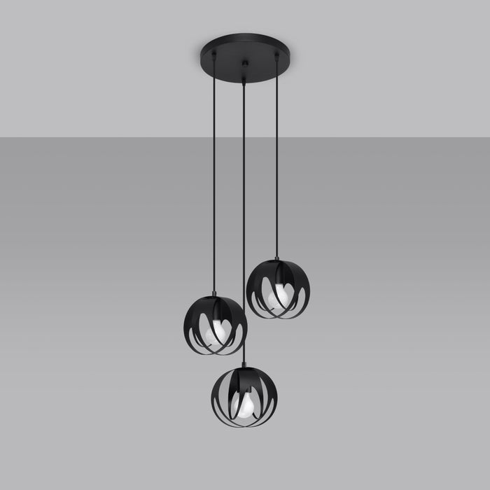 SOLLUX SL.1088 Lámpara Colgante TULOS 3P Negro