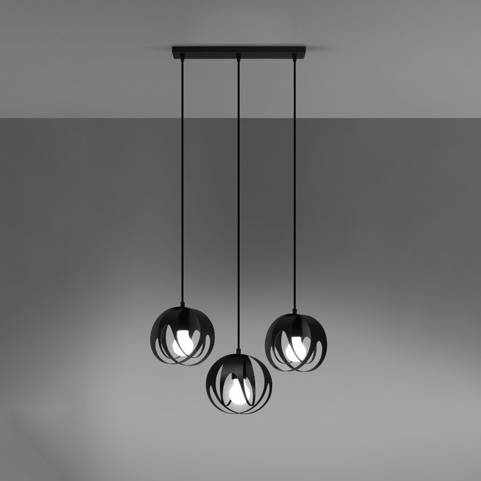 SOLLUX SL.1089 Lámpara Colgante TULOS 3L Negro