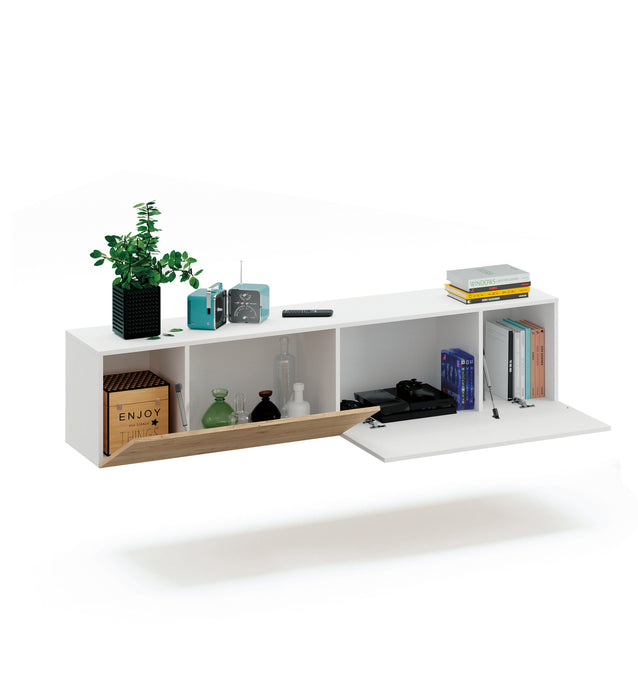 MUEBLES PITARCH Módulo 180 Nilo Blanco /Roble Gold