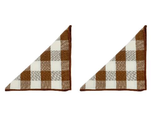 ANDREA HOUSE MS22042 S/2 Servilletas Vichy Marrón 40X40
