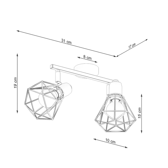 SOLLUX SL.1103 Lámpara de Techo ARTEMIS 2 Blanco