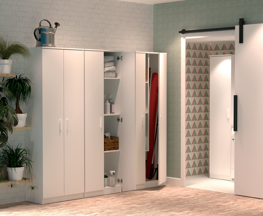 MUEBLES PITARCH Armario Multiusos 2 Puerta Blanco